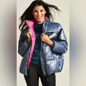 Peloton women’s color block puffer jacket